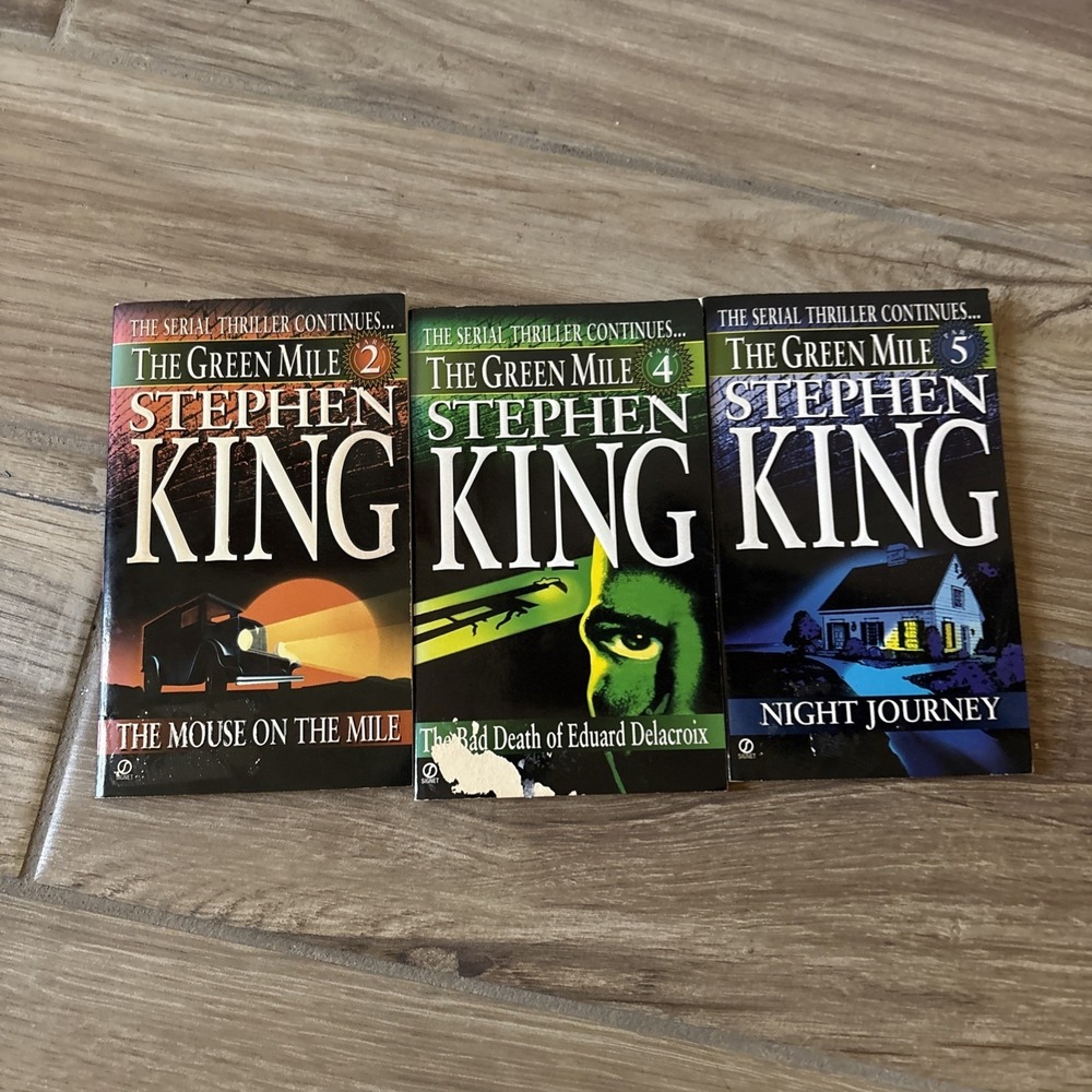 Green Mile Series Parts 2, 4, 5 by Stephen King paperback books